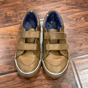 Cat & Jack Light Brown Faux Leather Velcro Shoes11